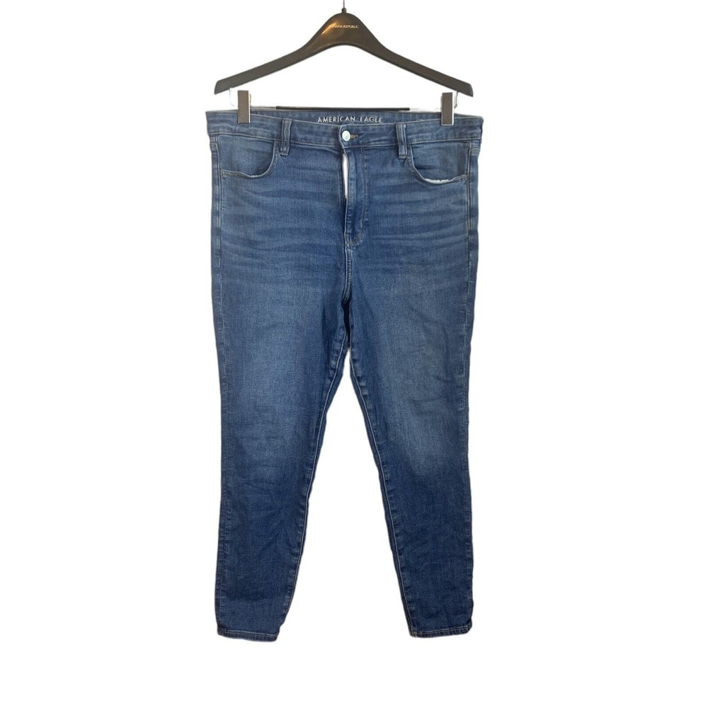 American Eagle Super Stretch High Rise Jegging Skinny JEANS Denim Pants Size 16